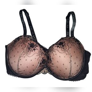 ✨ Victoria’s Secret Push-Up Bra | Black Lace Scalloped Floral | Size 38D | NWT!